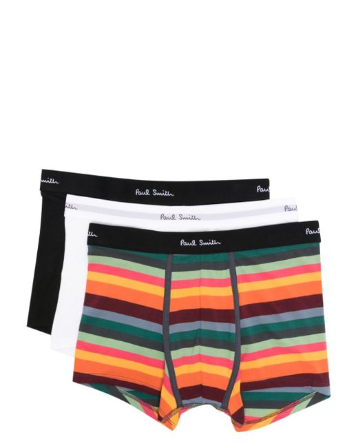 Paul Smith logo-waistband organic-cotton blend boxers pack of three