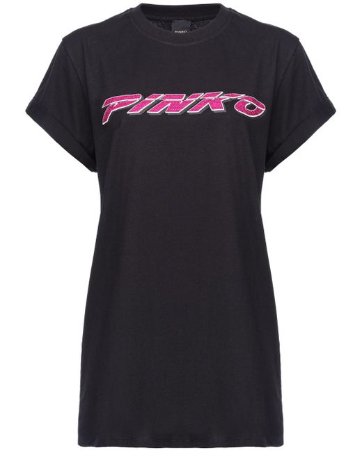 Pinko logo-embellished cotton T-shirt