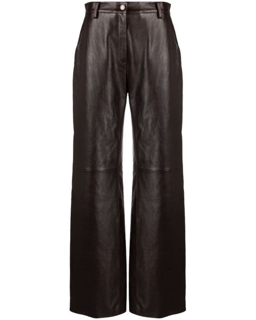 Magda Butrym wide-leg leather trousers