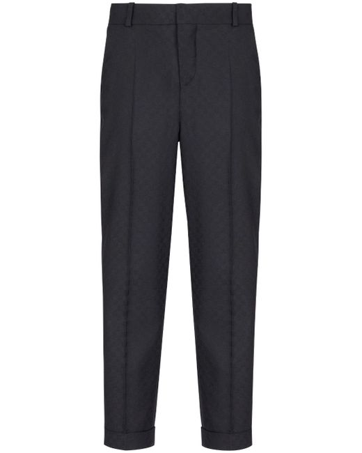 Balmain monogram-jacquard trousers