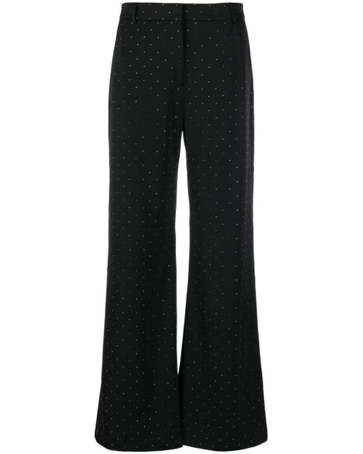 Munthe Leileen crystal-embellished flared trousers