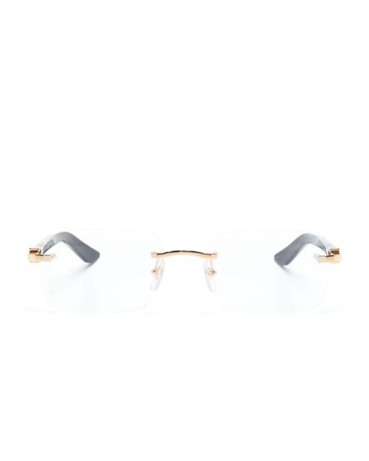 Cartier frameless rectangle glasses