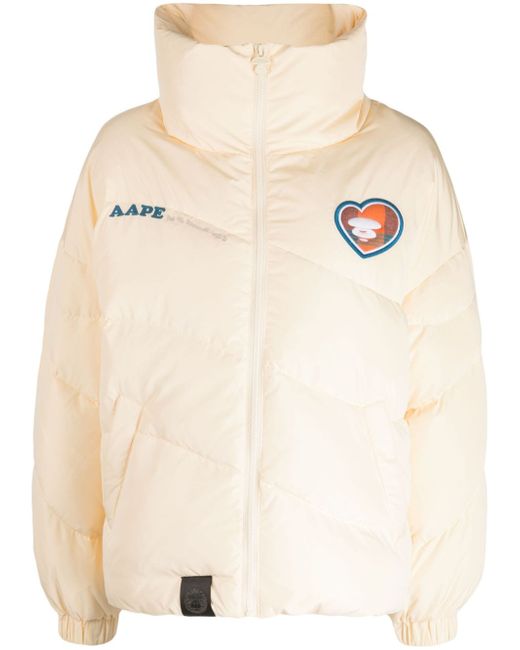 Aape By *A Bathing Ape® logo-patch puffer jacket