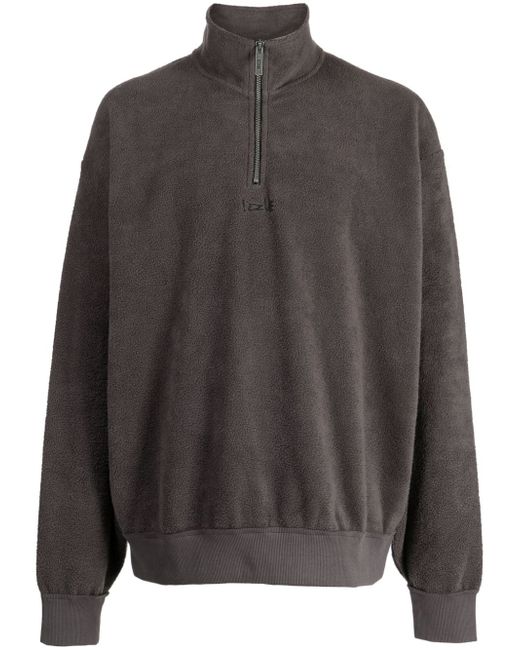 Izzue stud-embellished fleece sweatshirt