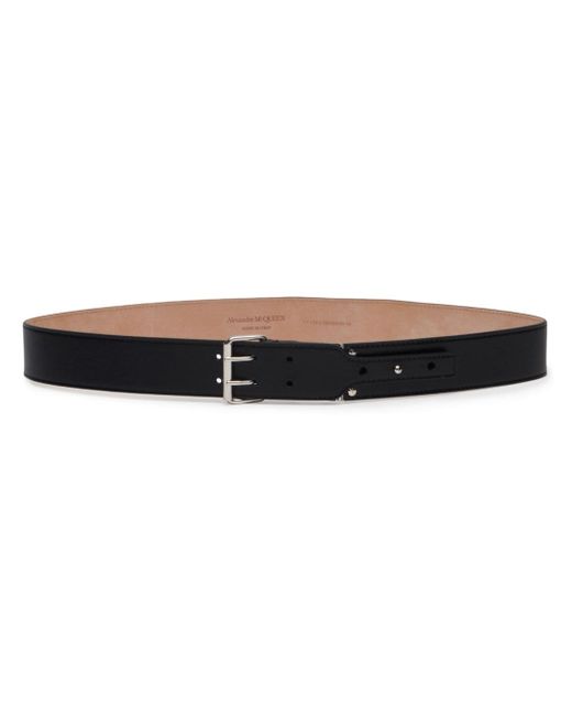 Alexander McQueen smooth leather belt