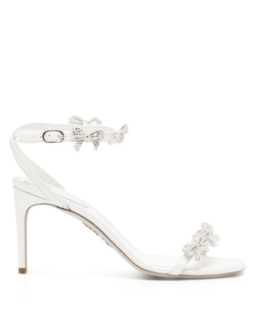 Rene Caovilla 80mm bow-detail leather sandals