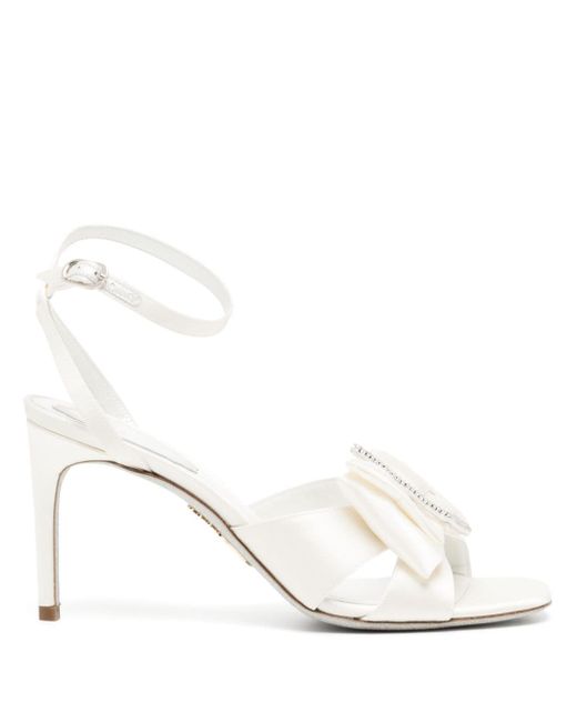 Rene Caovilla 80mm bow-detail leather sandals