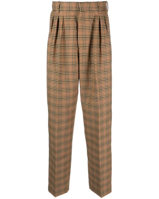 Kenzo checkered pleated tailored trousers