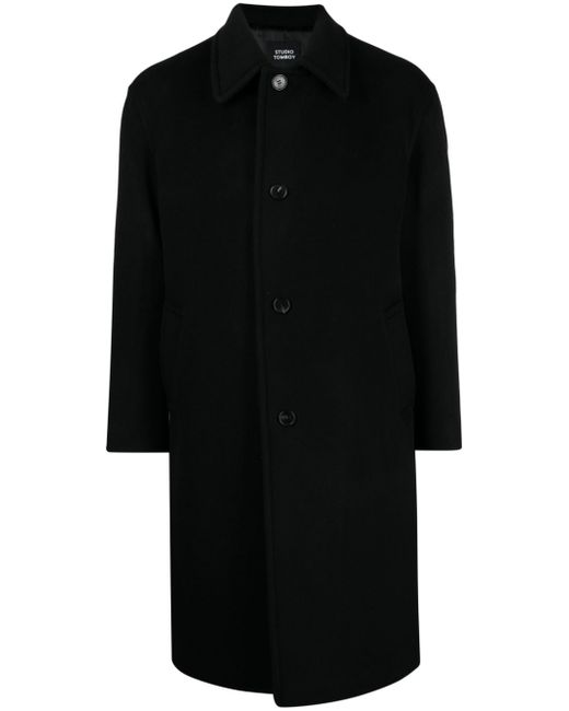 Studio Tomboy pointed-flat collar single-breasted coat