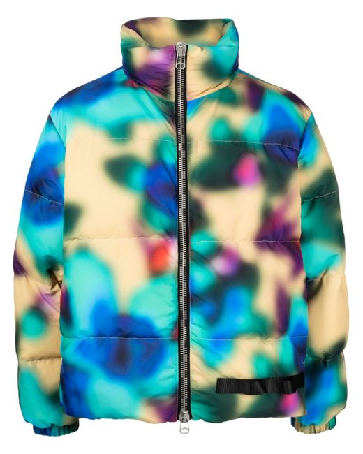 Oamc abstract-print padded jacket