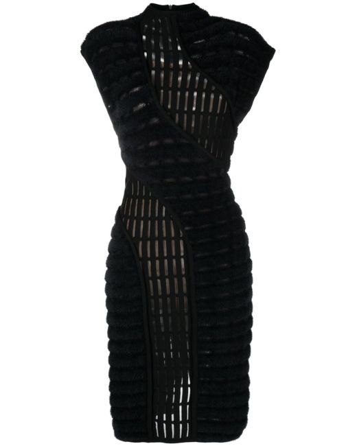 Genny Iconic-panelled yarn midi dress
