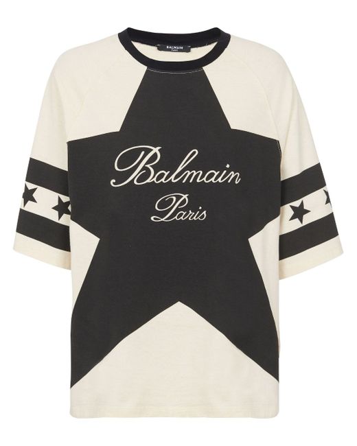 Balmain Stars logo-print T-shirt