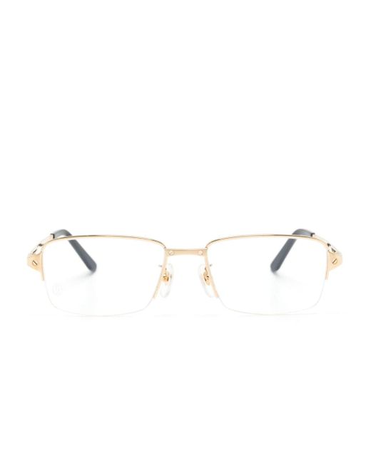 Cartier rectangle-frame optical glasses