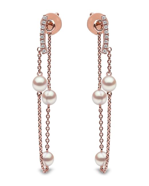 Yoko London Trend freshwater pearl and diamond earrings