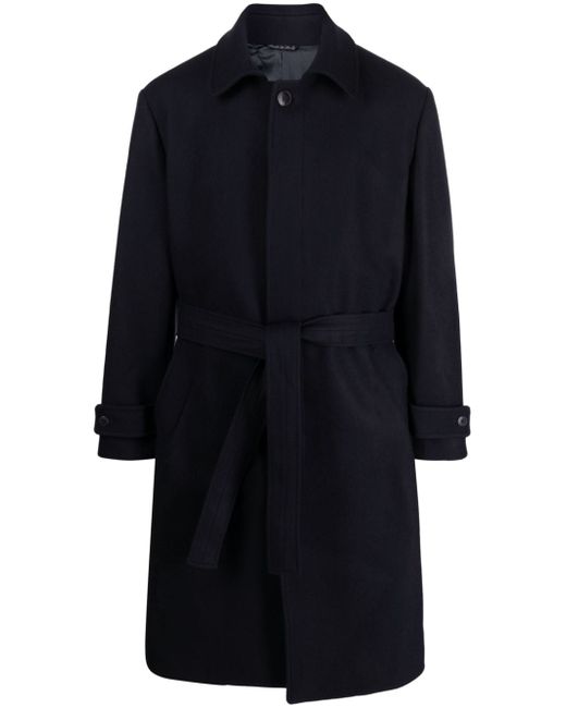 Costumein belted single-breasted wool coat