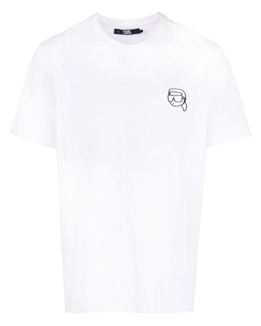 Karl Lagerfeld Ikonik 2.0 logo-embossed T-shirt