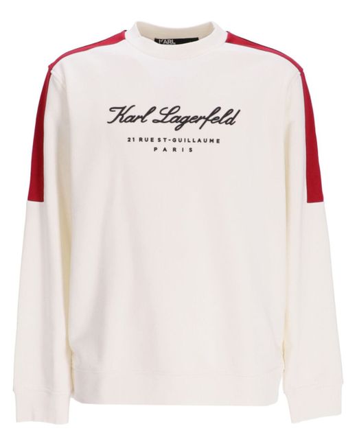 Karl Lagerfeld logo-print cotton-blend sweatshirt