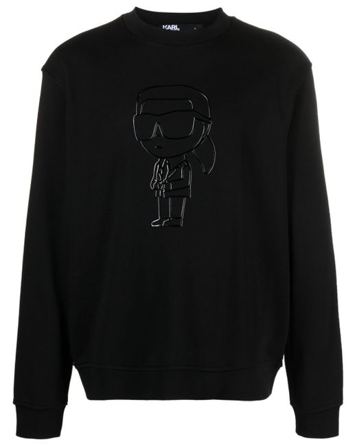 Karl Lagerfeld Ikonik Karl logo-embossed jersey sweatshirt