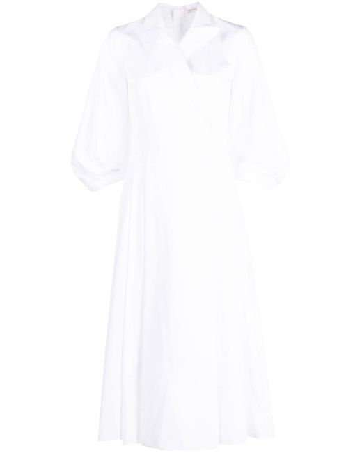 Emilia Wickstead peak-lapels cotton midi dress