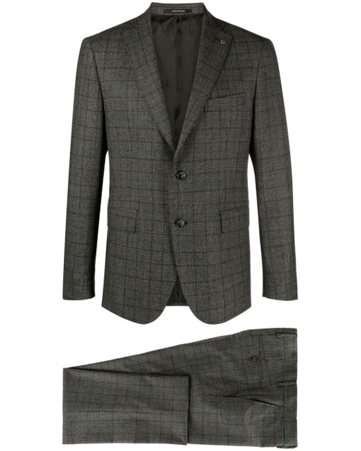 Tagliatore plaid-check pattern single-breasted suit