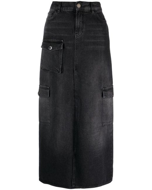 Pinko mid-rise jeans maxi skirt
