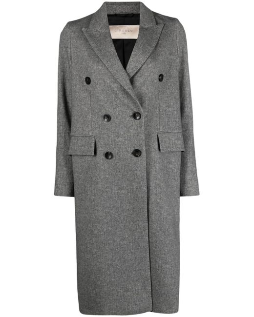 Circolo 1901 double-breasted peak-lapels coat