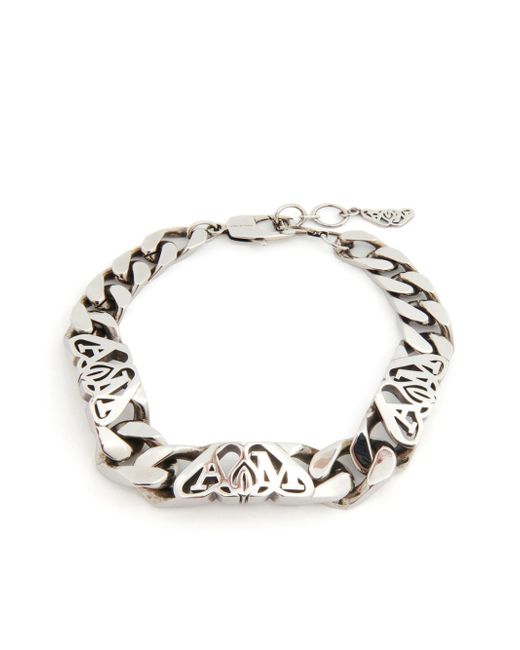 Alexander McQueen logo-link chain bracelet