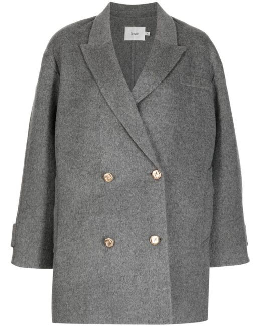 b+ab oversized double-breasted wool coat