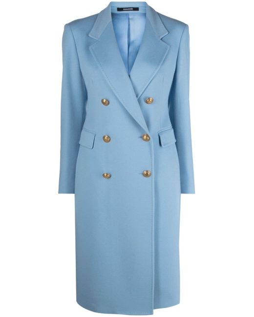 Tagliatore double-breasted virgin wool-blend coat
