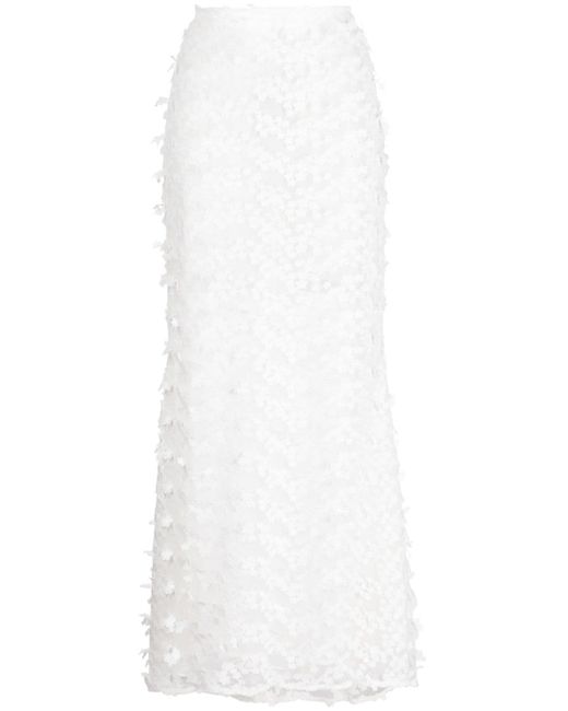Cynthia Rowley high-waisted floral-lace skirt