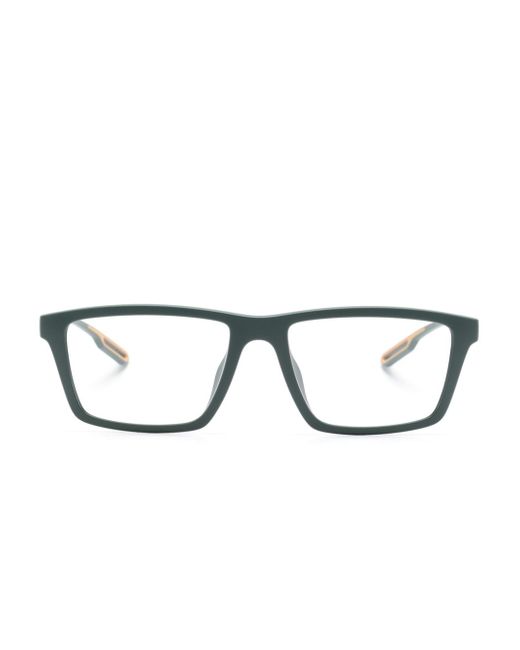 Emporio Armani logo-embossed rectangle-frame glasses