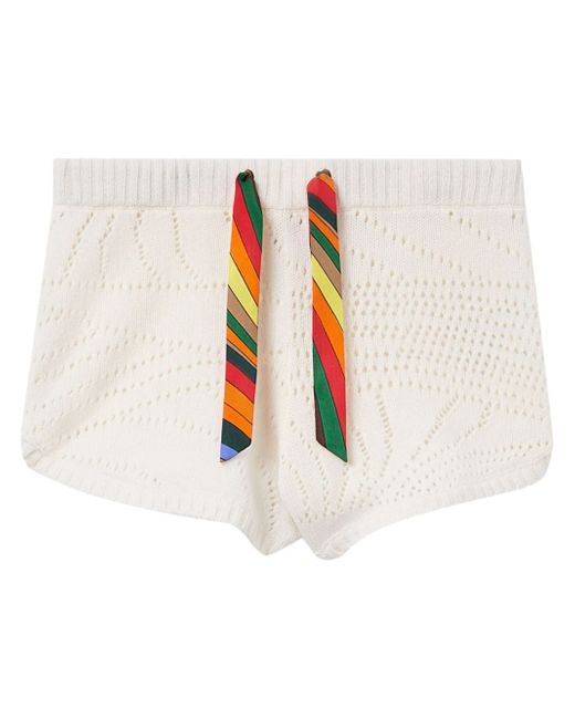 Pucci pointelle-knit shorts