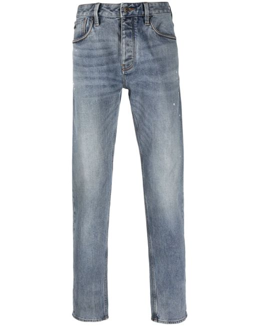 Emporio Armani mid-rise tapered-leg jeans
