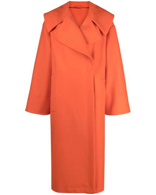 Del Core wide-lapels wool-blend coat