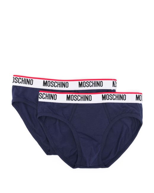 Moschino logo-waistband brief pack of two