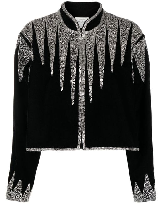 Forte-Forte crystal-embellished velvet jacket
