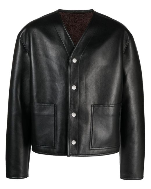 Nanushka faux-leather bomber jacket