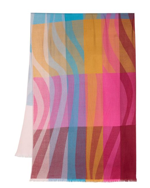 Paul Smith Swirl Stripe colour-block scarf