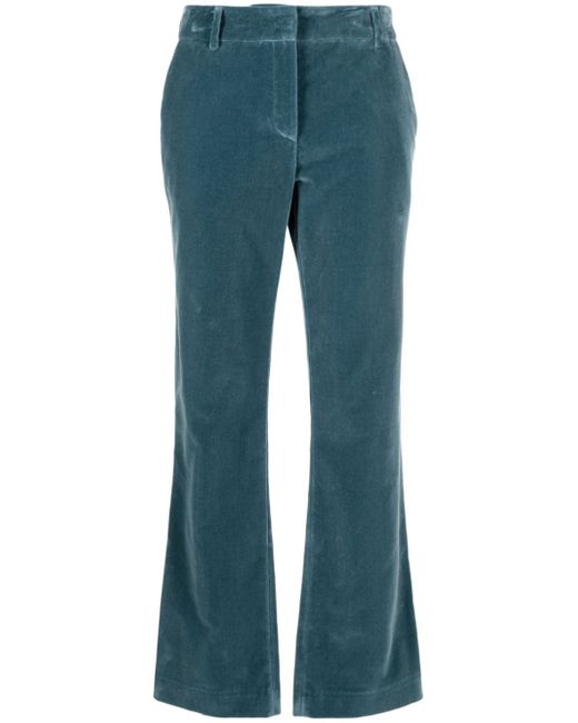 La Double J. velvet-finish cropped trousers