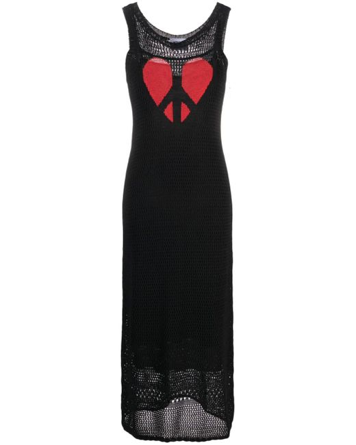 Moschino Jeans scoop-neck open-knit dress