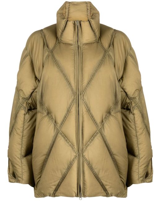 Jnby cut out-detail diamond-quilted jacket