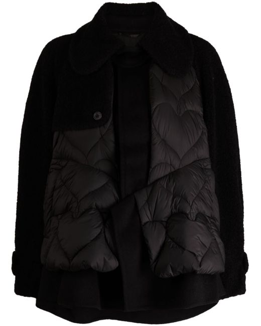 Jnby heart-motif quilted puffer jacket
