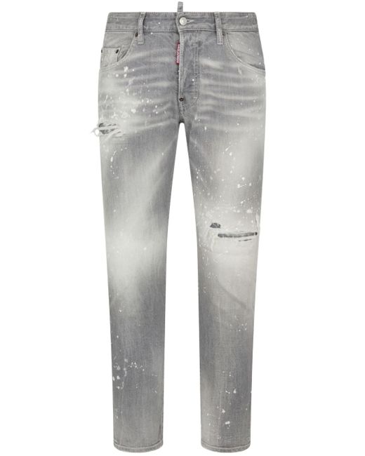 Dsquared2 distressed paint-splatter jeans