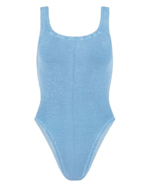 Hunza G square-neck crinkle swimsuit