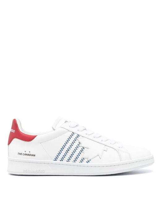 Dsquared2 Boxer contrast-stitch leather sneakers