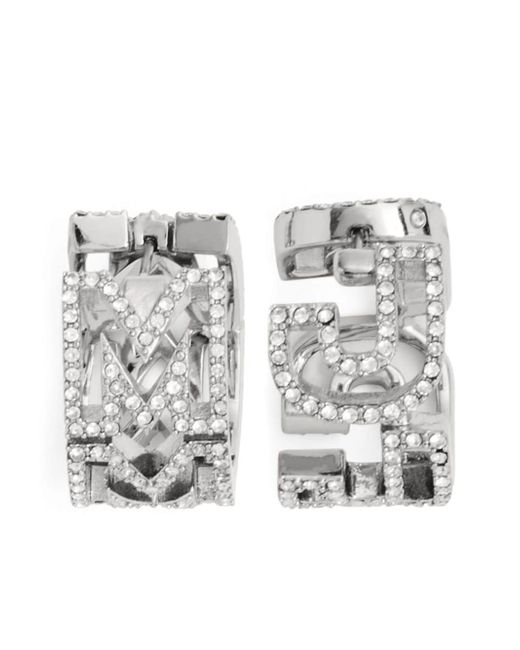 Marc Jacobs logo-lettering crystal-embellished earrings