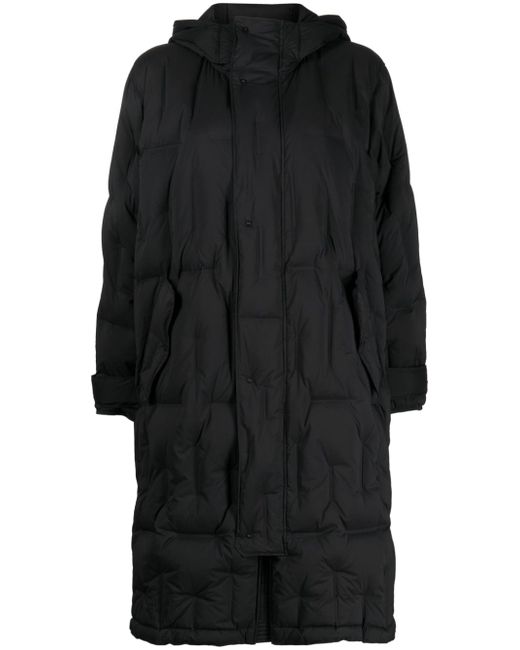 Jnby pleat-detail hooded puffer coat