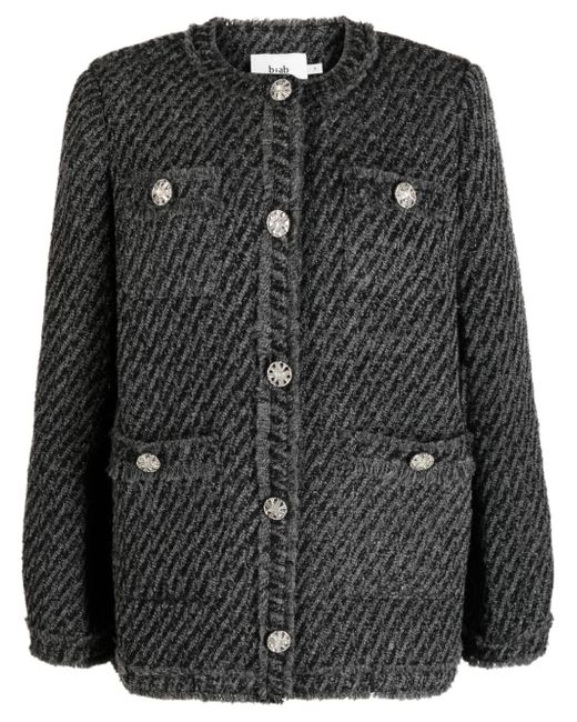 b+ab button-embossed tweed jacket