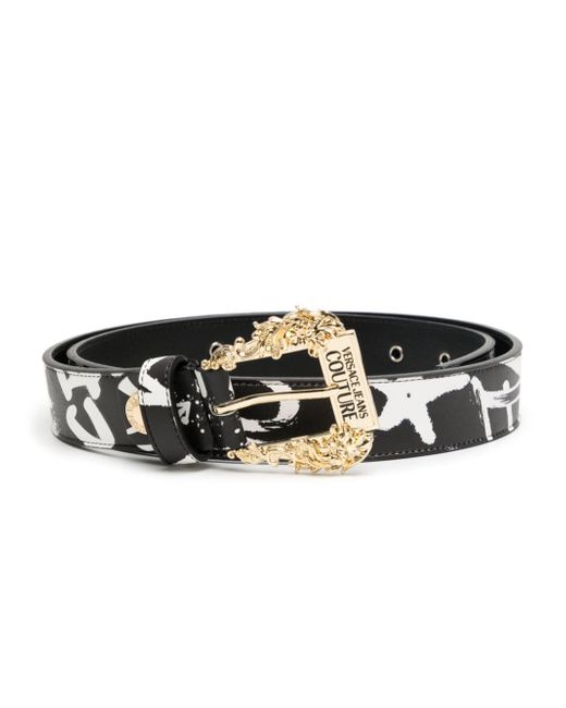 Versace Jeans Couture Barocco-buckle starfish-print belt
