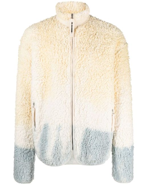 Jil Sander tie-dyed zip-front fleece jacket
